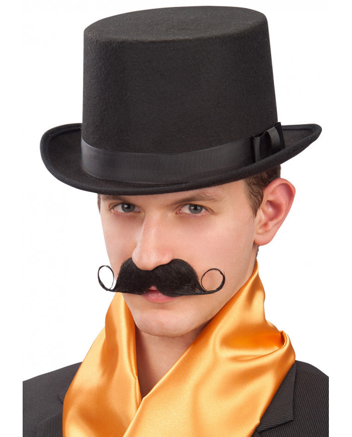 Black Top Hat In Woollen Felt Cm. 13 (Size 59) Black Top Hat In Woollen Felt Cm. 13 (Size 59)