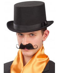 Black Top Hat In Woollen Felt Cm. 13 (Size 59) Black Top Hat In Woollen Felt Cm. 13 (Size 59)