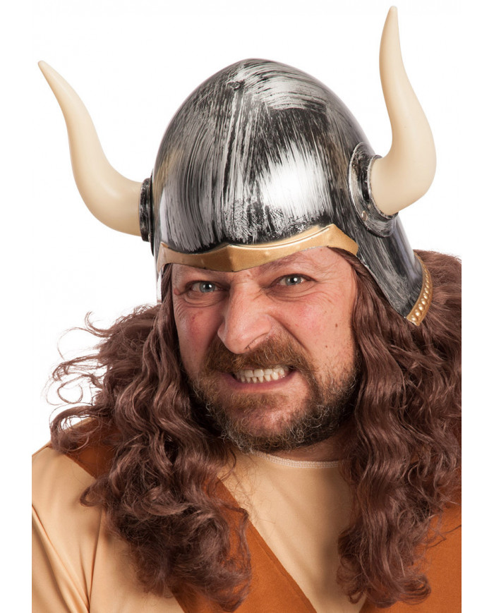 Adult Complete Medieval Helmet With Horns And Back Cover Adult Complete Medieval Helmet With Horns And Back Cover