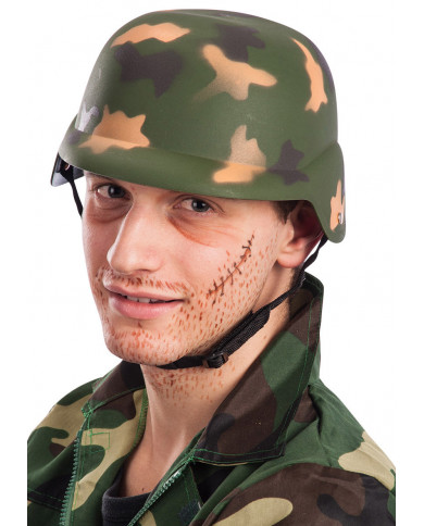 Casco militar con mentonera con etiqueta colgante/etiqueta Casco militar con mentonera con etiqueta colgante/etiqueta