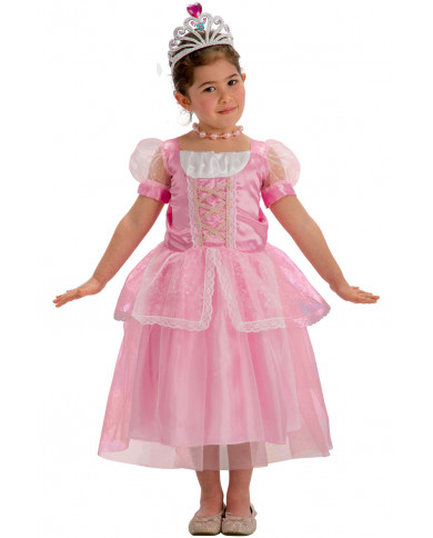 Satin stretchy dress with glittered veil for children. Ideal as