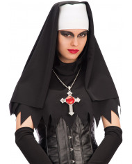 Black/White Nun Headpiece In Bag