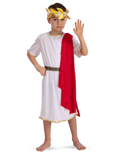 Roman senator costume for kid composed of tunic in stretch