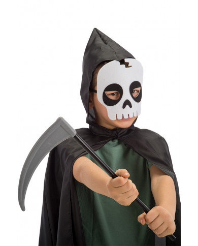 Plastic sickle length cm.4 to complete a Halloween disguise.