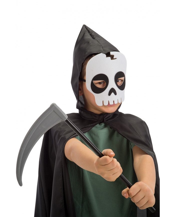 Plastic sickle length cm.4 to complete a Halloween disguise.