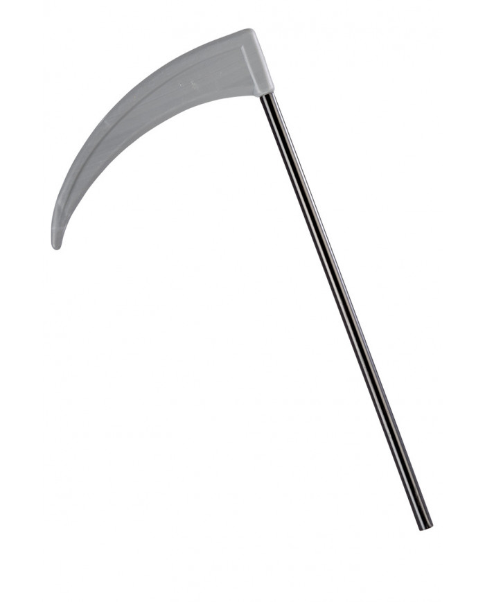 Plastic sickle length cm.4 to complete a Halloween disguise.