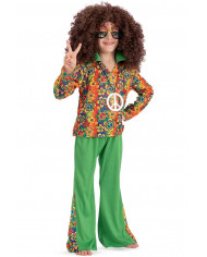 Costume anni '70 per bambino. Include casacca fiorata a maniche Costume anni '70 per bambino. Include casacca fiorata a maniche