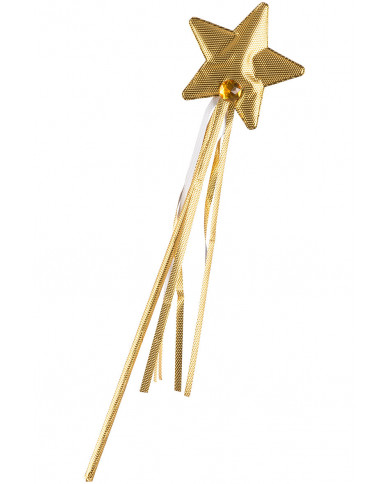 Wand with star in gold fabric, long cm.37. Indispensable Wand with star in gold fabric, long cm.37. Indispensable