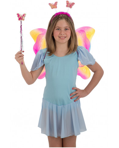 Rainbow butterfly set composed of wings cm. 36x5, headband and