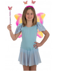 Rainbow butterfly set composed of wings cm. 36x5, headband and