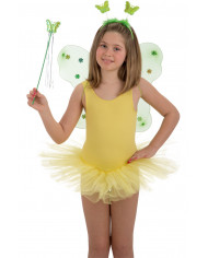 Green butterfly set composed of wings cm. 38x49, headband and