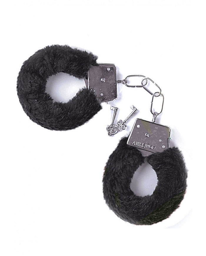 Black Plush Cuffs In Blister Card Black Plush Cuffs In Blister Card