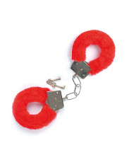Red Plush Cuffs In Blister Card