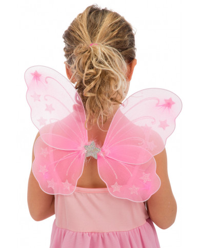 Butterfly wings in pink veil, measuring cm. 27x33. Article Butterfly wings in pink veil, measuring cm. 27x33. Article