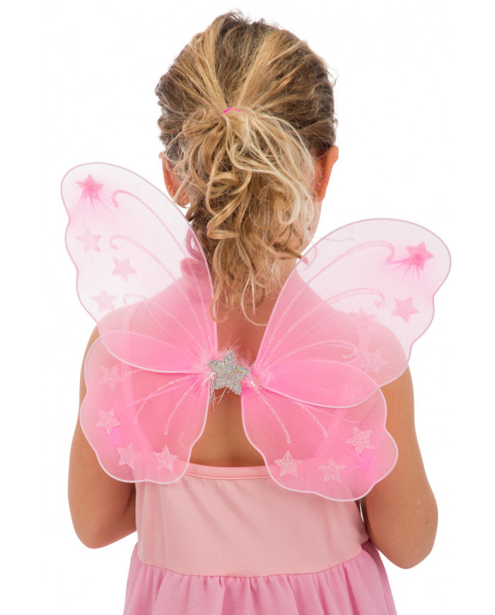 Butterfly wings in pink veil, measuring cm. 27x33. Article Butterfly wings in pink veil, measuring cm. 27x33. Article