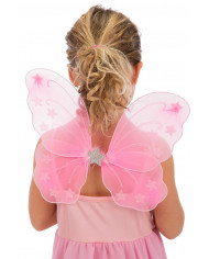 Butterfly wings in pink veil, measuring cm. 27x33. Article Butterfly wings in pink veil, measuring cm. 27x33. Article