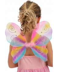 Butterfly wings in multicolor veil, measuring cm. 27x33.