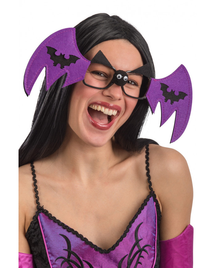 Glasses with black plastic frame without lenses, decorated on Glasses with black plastic frame without lenses, decorated on