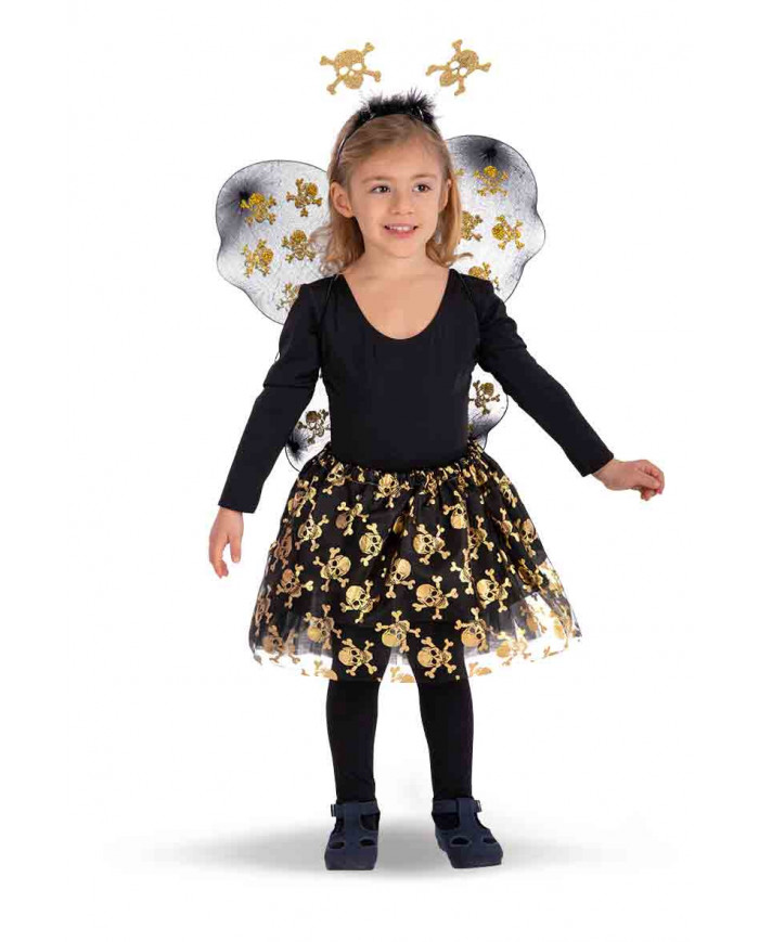 Fantastic skeleton set consisting of headband with glittered