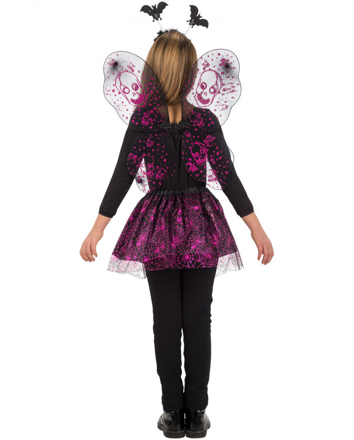 Set Costume Da Fata Con Ali Scintillanti E Accessori, Rosa, Per Bambine – Travestimento Magico Per Feste E Carnevale