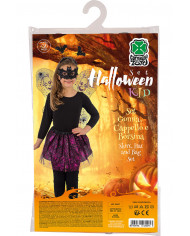 Set composed of wings of h.cm.45x44 in black veil with fuchsia