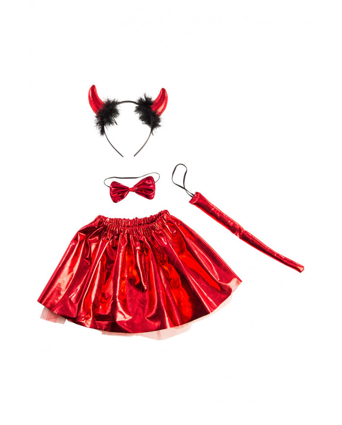 Set travestiemento da diavoletta, composto da cerchietto con