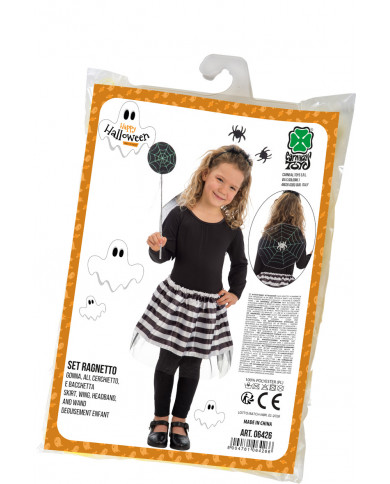 Set composto da ali di diametro cm.30 ca. in tulle nero a forma