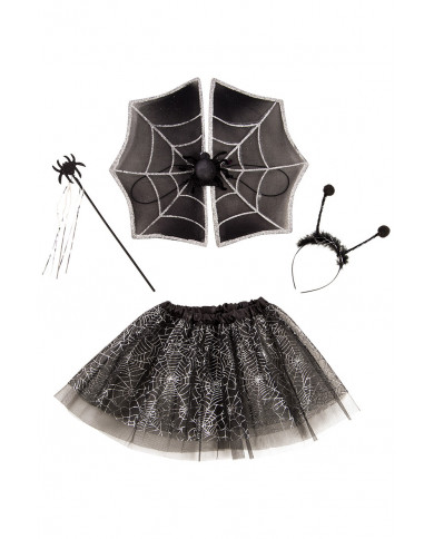 Set consisting of wings of h.cm.38x43 in black veil decorated