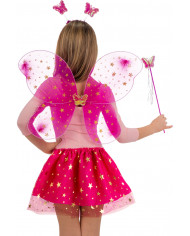 Fuchsia butterfly set consisting of wings cm. 4 x5, skirt