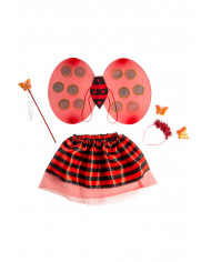Red ladybug set consisting of wings of cm.34x52, skirt Red ladybug set consisting of wings of cm.34x52, skirt