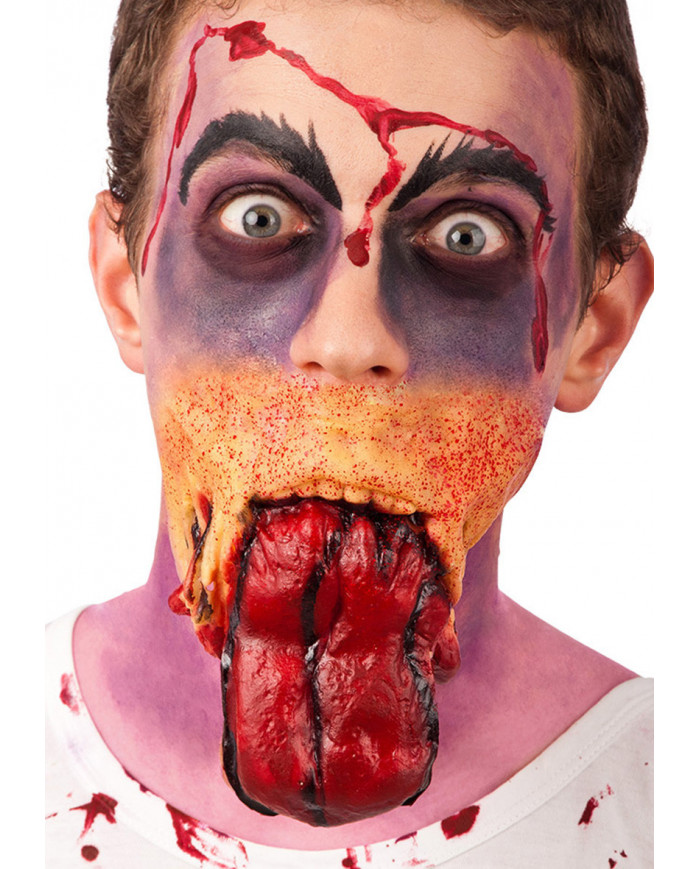 Cicatrice langue déformée sous blister