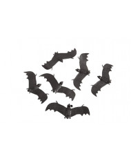6 plastic bats, width cm.13, to decorate your Halloween party.