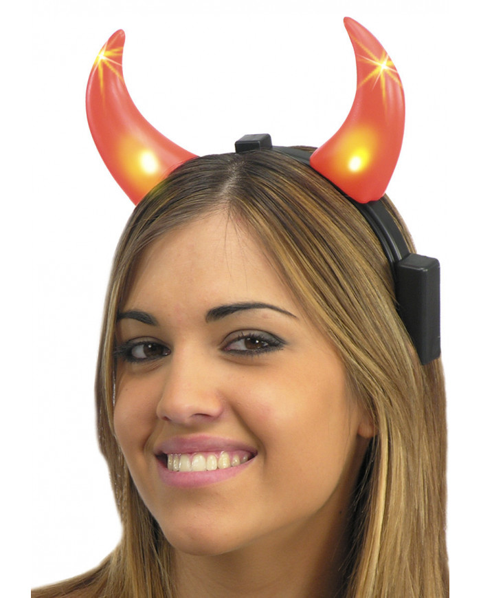Headband W/Lighting Horns In Pbh (Batteries Not Included)