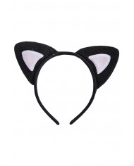 Black cat headband with ears, one of the most characteristic Black cat headband with ears, one of the most characteristic