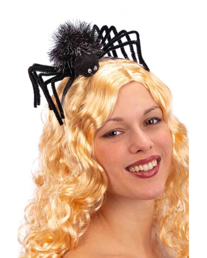 Scary headband with a large black spider applied. Ideal to Scary headband with a large black spider applied. Ideal to