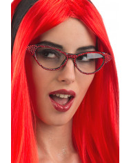 Plastic glasses with transparent lenses and 6 s-style frame Plastic glasses with transparent lenses and 6 s-style frame