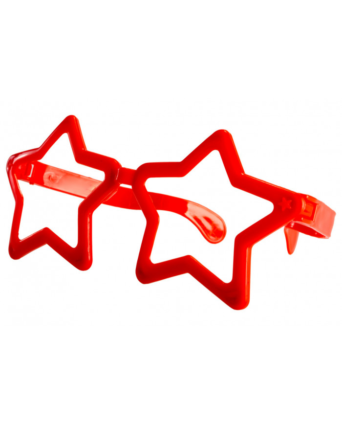 Giant star glasses in plastic without lenses in assorted
