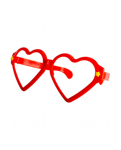 Giant heart glasses in plastic without lenses in assorted