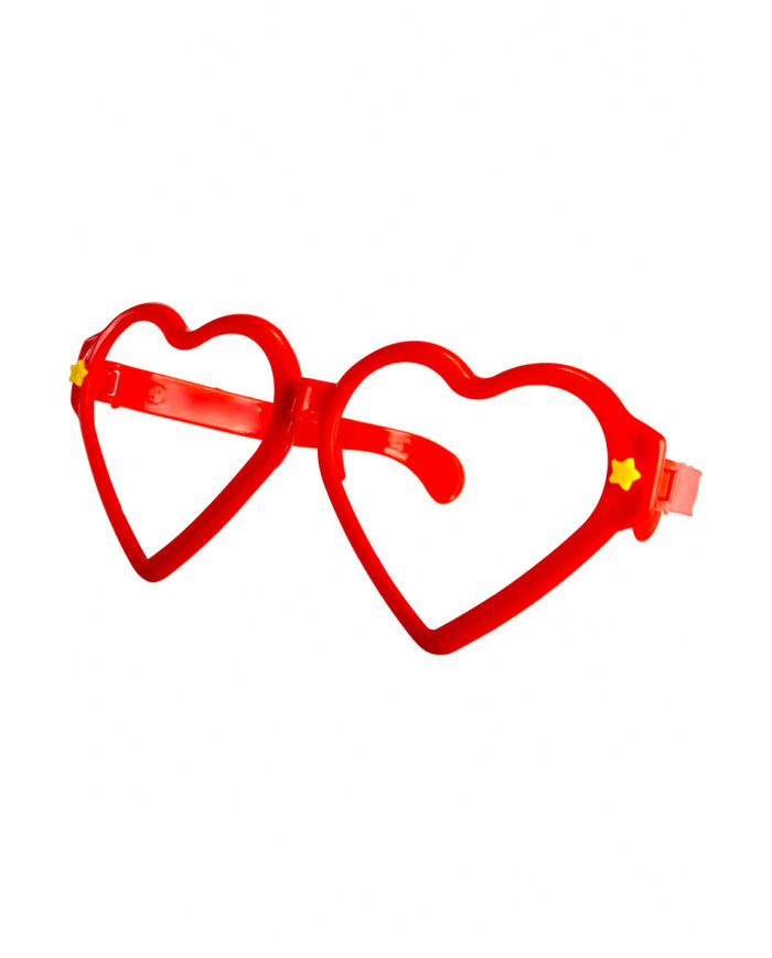 Giant heart glasses in plastic without lenses in assorted