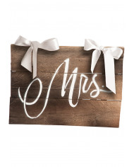 Place Card Wedding (Mrs) In Wood Cm.27X37