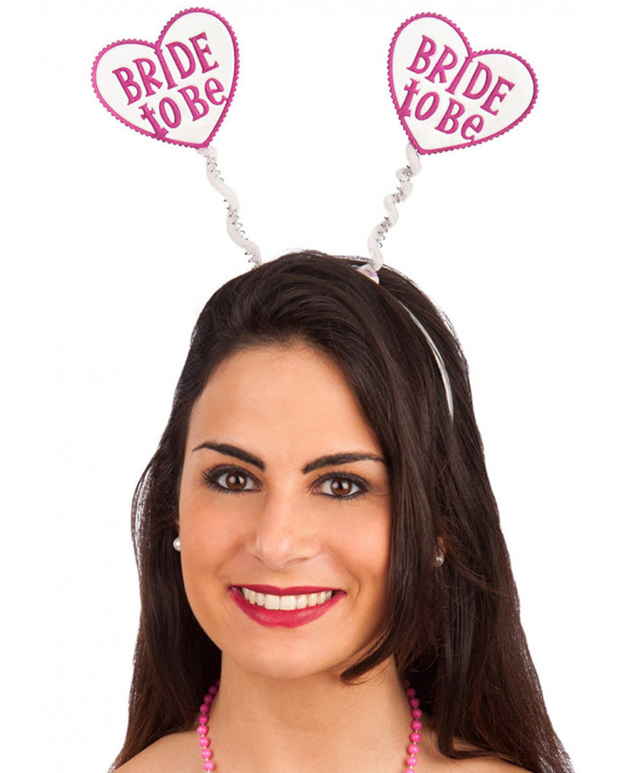 Diadema corazones BRIDE TO BE (FUTURA NOVIA) con solapa de cartón Diadema corazones BRIDE TO BE (FUTURA NOVIA) con solapa de cartón