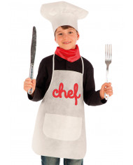Children Chef Set (Apron, Hat And Neckpiece) In Bag