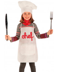 Children Chef Set (Apron, Hat And Neckpiece) In Bag