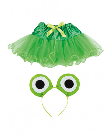 Ensemble déguisement grenouille pour filles (jupe, serre-tête) dans