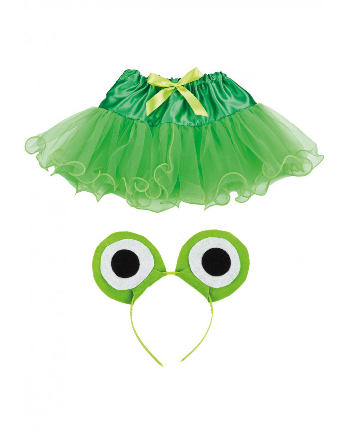 Ensemble déguisement grenouille pour filles (jupe, serre-tête) dans