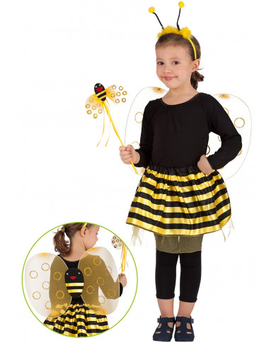 Ensemble déguisement abeille pour filles (ailes, hauteur 30x50 cm Ensemble déguisement abeille pour filles (ailes, hauteur 30x50 cm