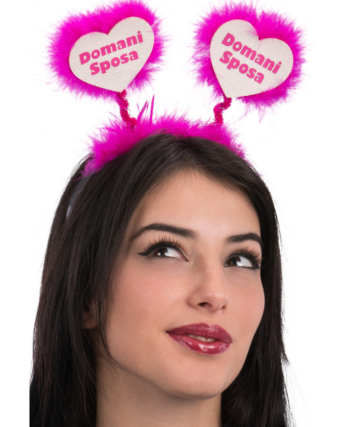 DOMANI SPOSA hearts headband, perfect for hen parties. The