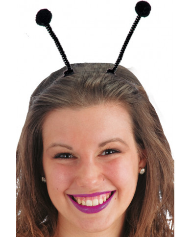 Serre-tête noir avec antennes et carte d’en-tête Serre-tête noir avec antennes et carte d’en-tête