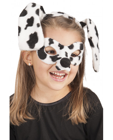 Ensemble déguisement dalmatien (serre-tête et masque) avec carte Ensemble déguisement dalmatien (serre-tête et masque) avec carte