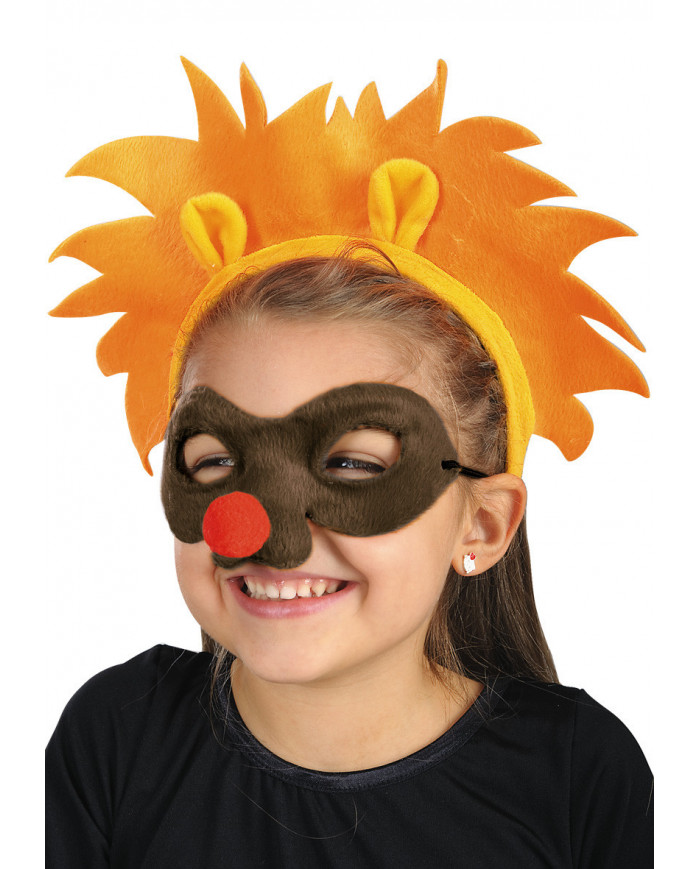 Lion Set (Headband And Mask) W/Header